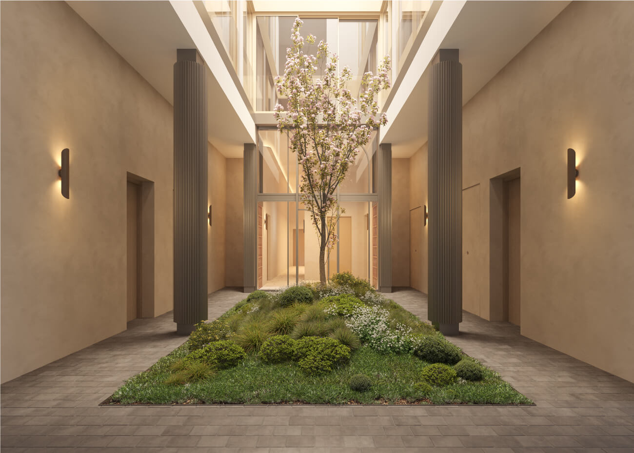 Render Iconico Atrio